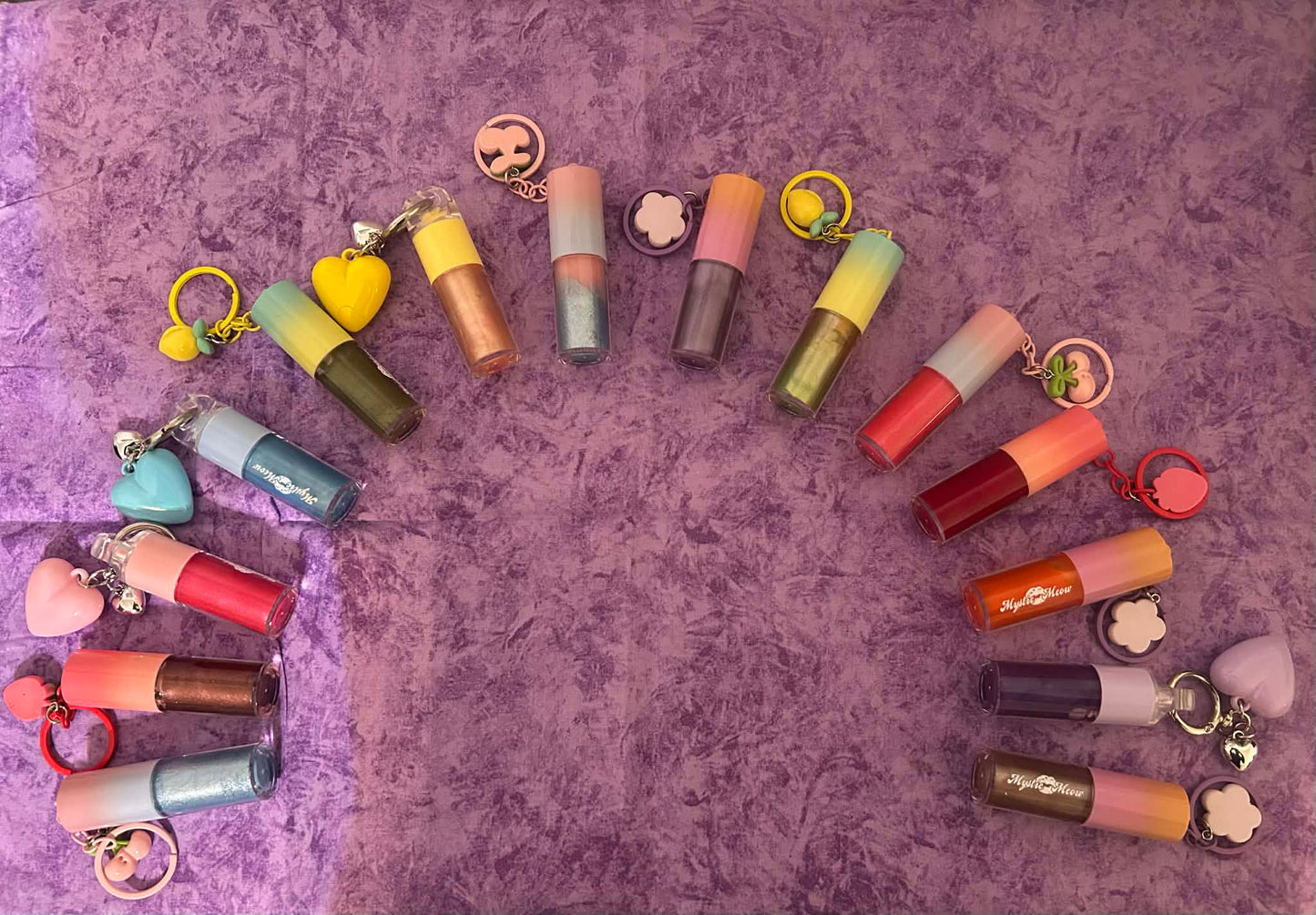🌈 Moonlit Meow & Co — Keychain Lip Gloss Collection